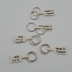 925 Sterling Silver Huggies Earrings Sleepers 1x12mm Women Thailand, NEW